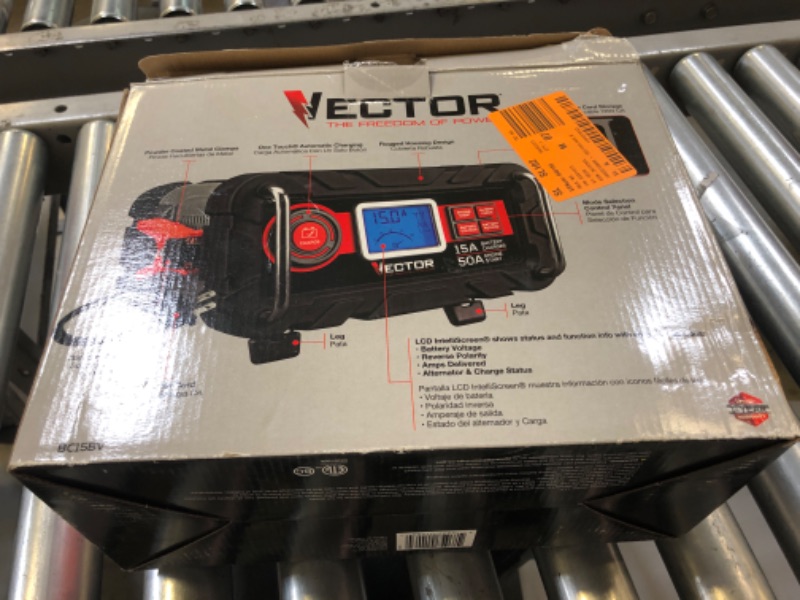 Photo 2 of Vector 15 Amp Automatic 12V Battery Charger with 50 Amp Engine Start and Alternator Check