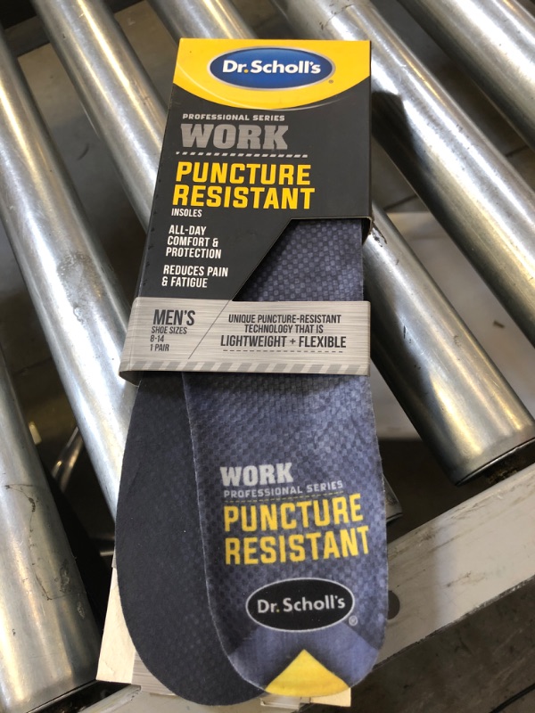 Photo 1 of Dr. Scholl's Professional Series Work Puncture Resistant Insoles, Men's 8-14, Trim to Fit Puncture Resistant Men's 8-14