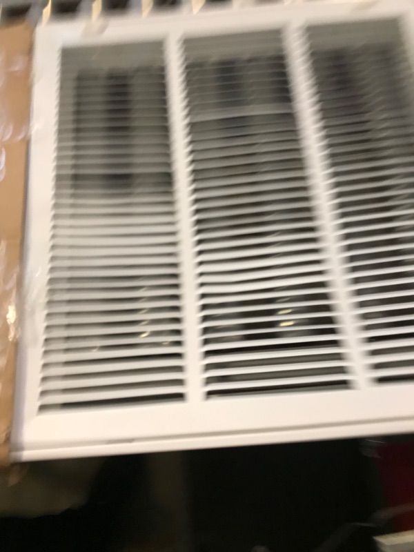 Photo 2 of 18" X 18" Return Air Filter Grille - Filter Included - Easy Plastic Tabs for Removable Face/Door - HVAC Vent Duct Cover - White [Outer Dimensions: 19.75w X 19.75h] 18 x 18