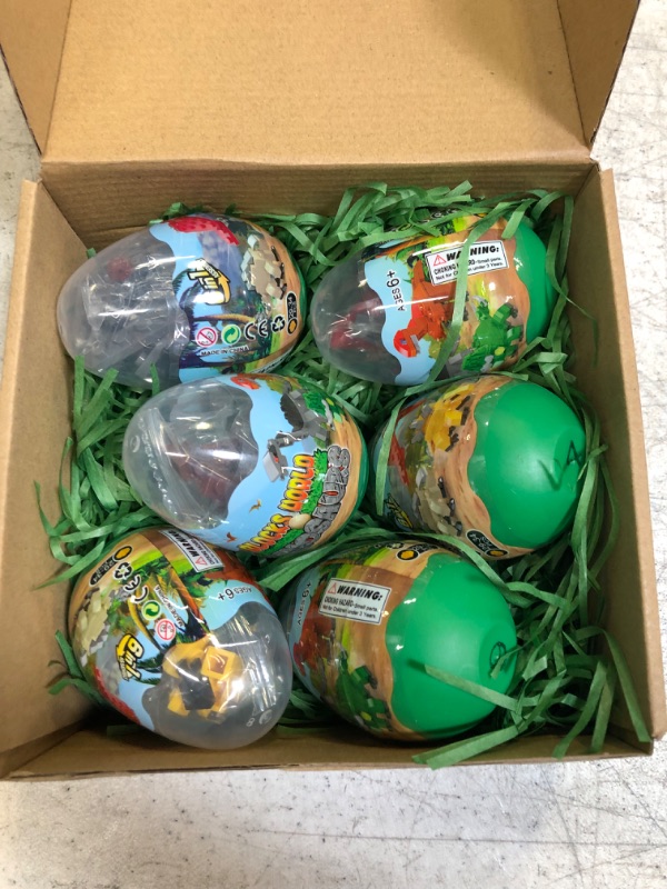 Photo 2 of 3 otters 6PCS Dinosaur Building Blocks, Dinosaur Eggs with Dinosaurs Building Kit Inside, Dinosaur Toys GIFS for Kids Surprise, Classroom Events, Carnival Prizes