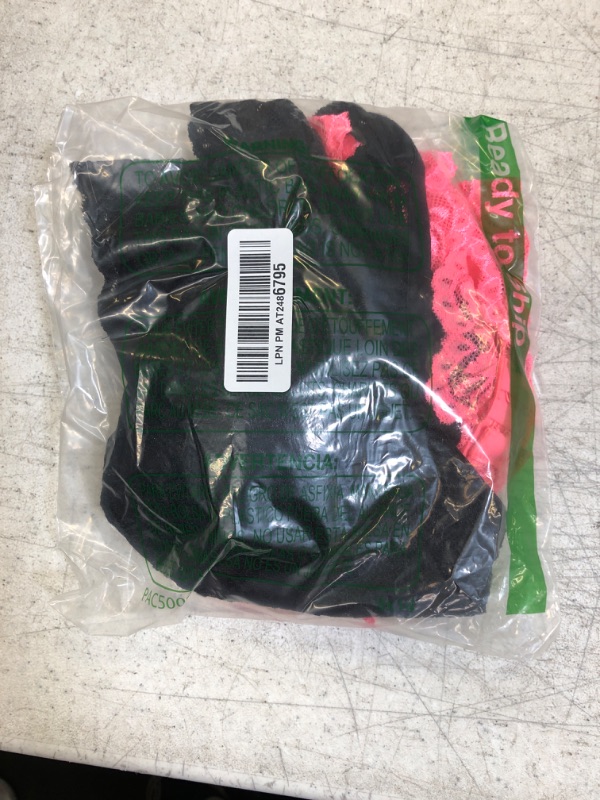 Photo 1 of 2PCS Lace Bralettes Medium Pink/Black 