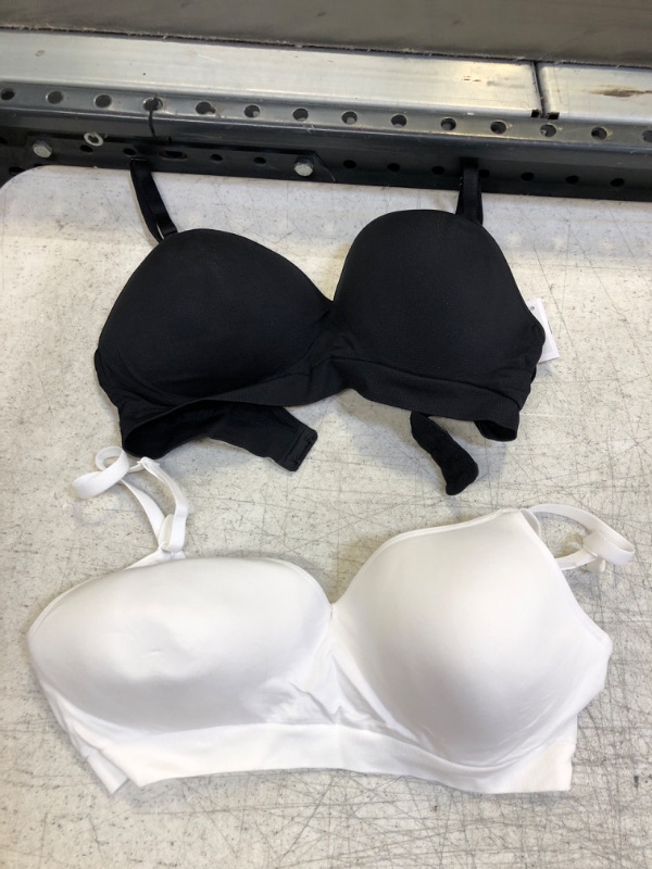 Photo 1 of 2 Count Black And White Bra 36C