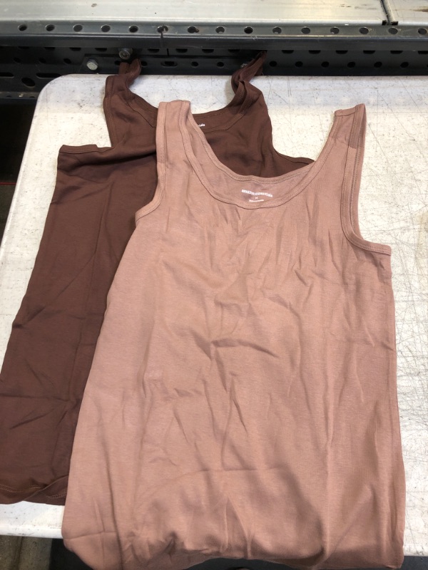 Photo 1 of 2 Count Brown Tank Tops Medium 