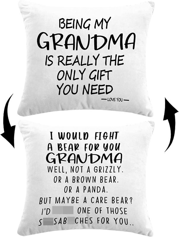 Photo 1 of Sufamb Being My Grandmother is Really The Only Gift You Need Reversible Decor Throw Pillow Case Decor for Home Bedroom, 18'' x 18'' Pillow case, Funny Grandmother Gift, Grandmother Birthday Gift

