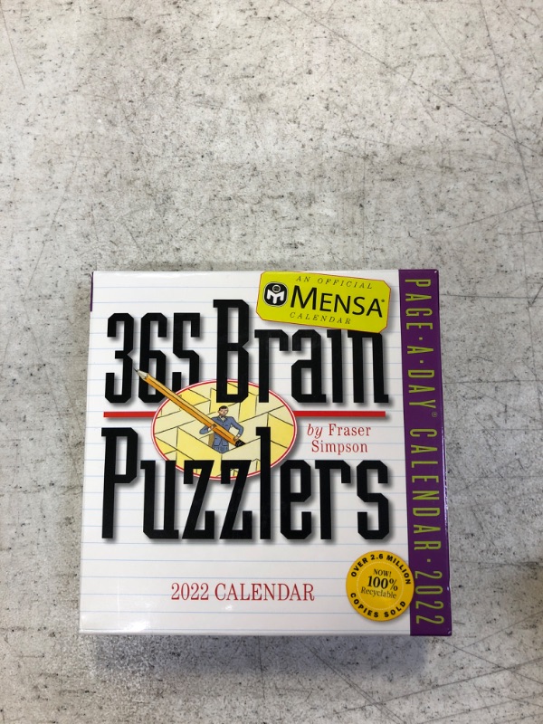 Photo 2 of 2022 Mensa 365 Brain Puzzlers Page-A-Day Calendar