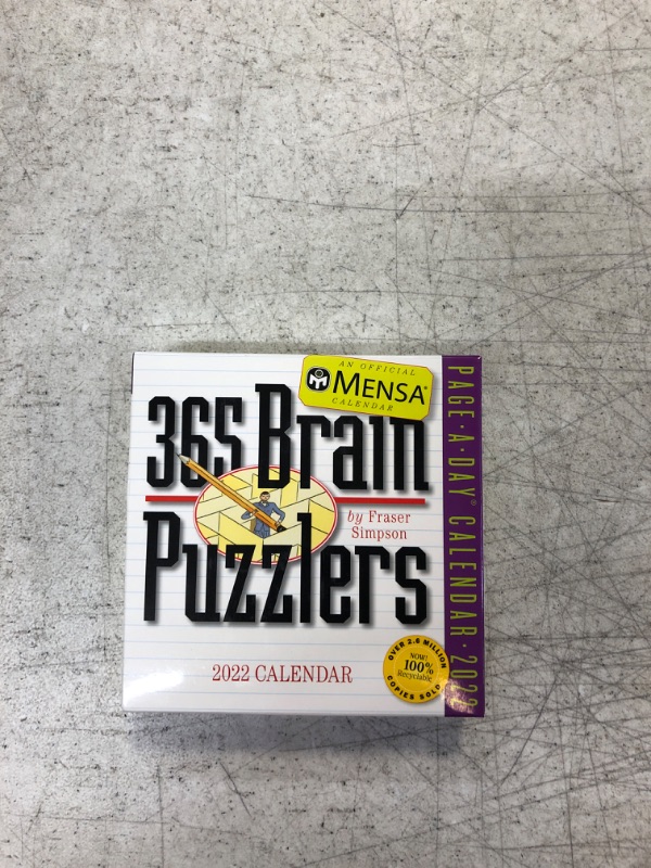 Photo 2 of 2022 Mensa 365 Brain Puzzlers Page-A-Day Calendar