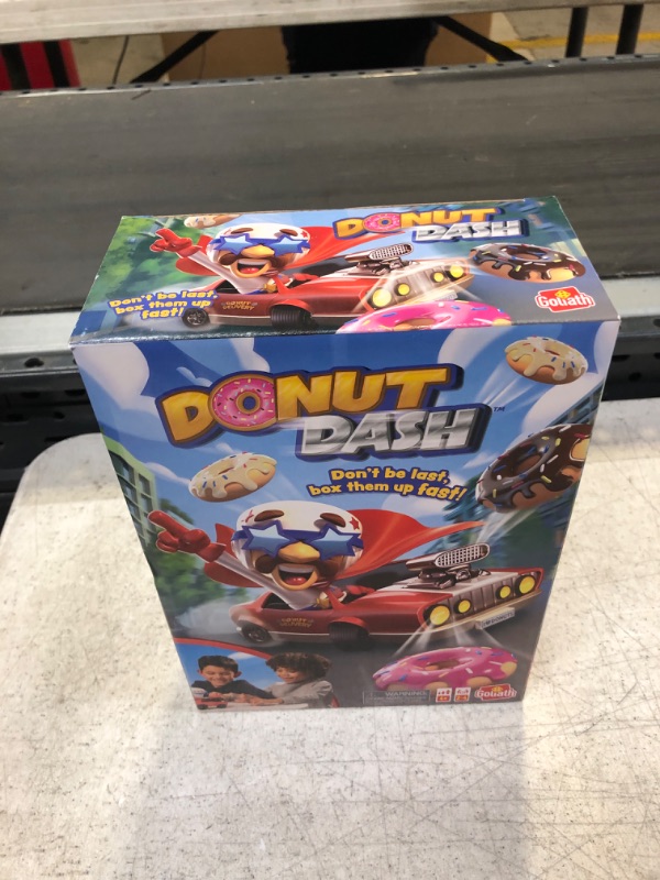 Photo 1 of Goliath Donut Dash Game - Race to Pick Up Matching Donuts, Racecar Does Real Donuts On Table Or Hard Floor - Ages 4 and Up, 2-4 Players
