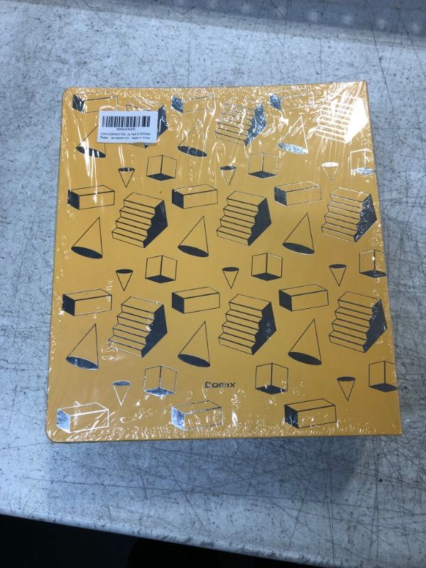 Photo 1 of Comix 3 Ring Binders with 2 Pockets and 5 Dividers, Decorative Round Ring Binder 1 inch Hold US Letter Size Paper, 4-Pack (Yellow)
