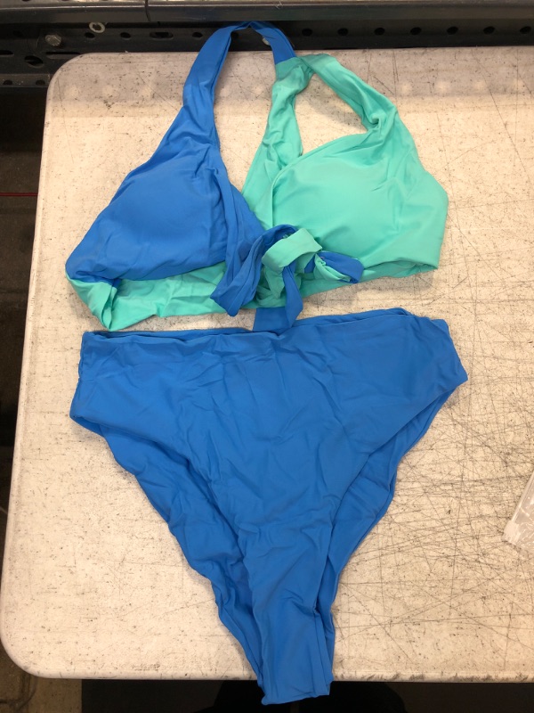 Photo 1 of Blue Two Toned Bikini Set Medium 