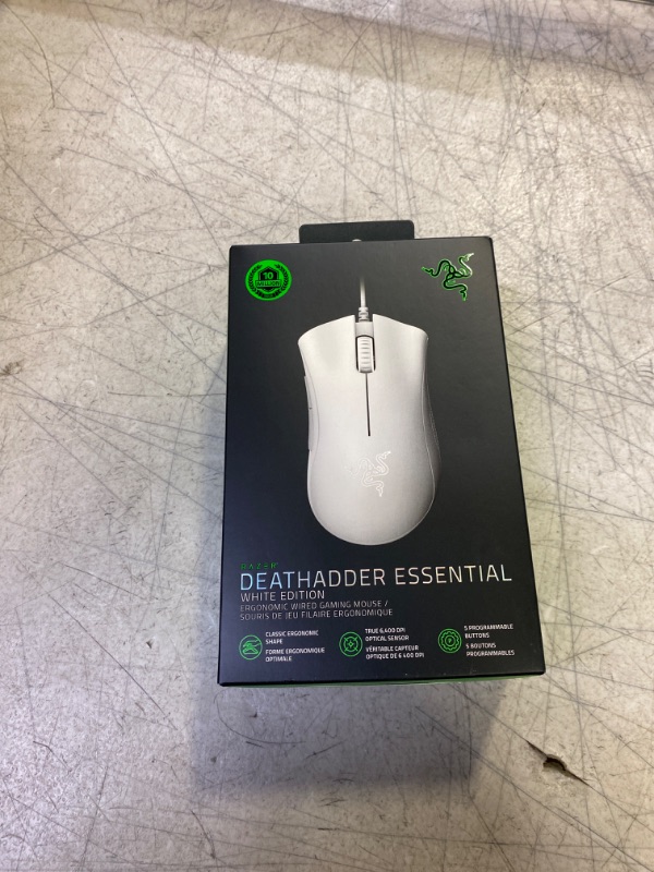 Photo 3 of Razer - DeathAdder Essential Wired Optical Gaming Mouse - White
(factory sealed)