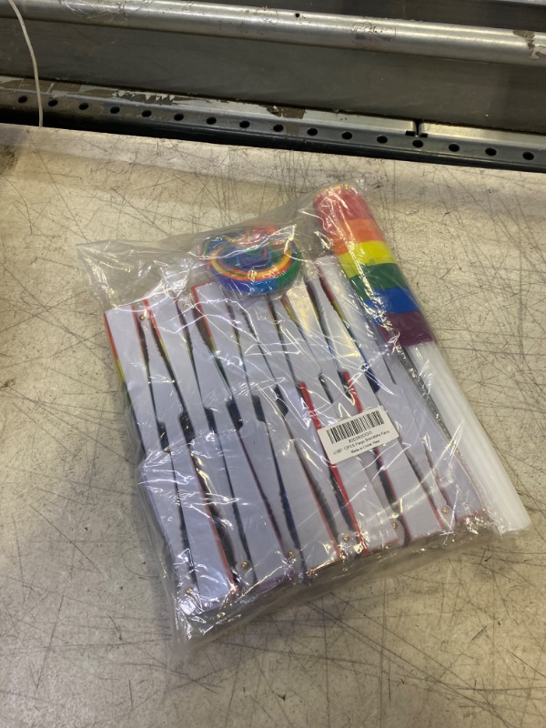 Photo 2 of 36PCS Pride Stuff, Pride Flag Pride Bracelet Fans, Small Gay Pride Flags Rubber Wristband Hand Fans, Rainbow LGBTQ Pride Flags Bracelets Folding Fan Bulk, Pride Month Accessories for Parade Party