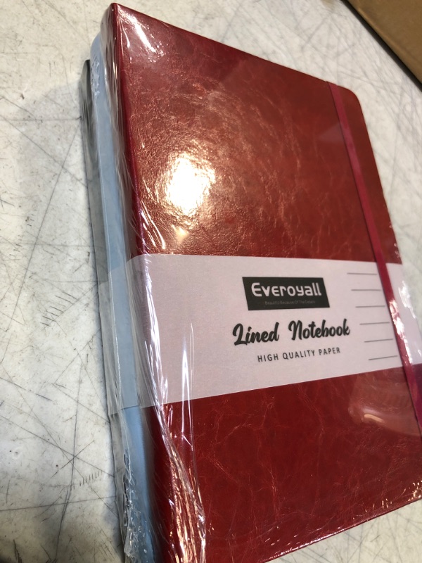 Photo 1 of Everoyall Lined Journal Notebooks, 3 Pack, Black, 160 Pages, A5 Medium 5.7 inches x 8 inches - 100 GSM Thick Paper, Hardcover