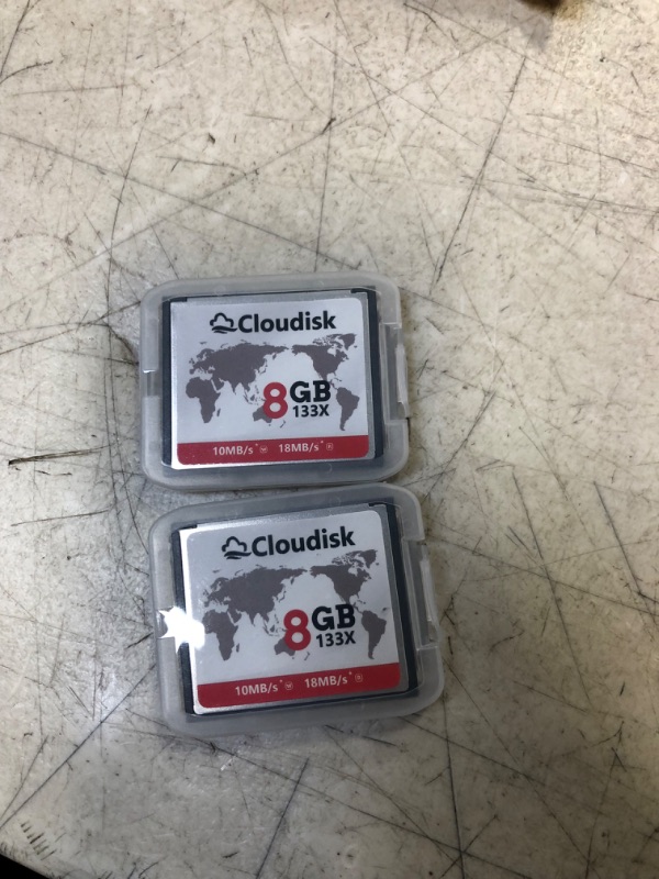Photo 2 of Cloudisk 2Pack Compact Flash CF Memory Card Performance for Vintage Digital Camera (2PACK 8GB 133X)