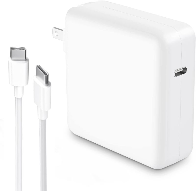 Photo 1 of Mac Book Pro Charger, 61W/67W USB C Charger Power Adapter for MacBook Pro/Air 13/14 Inch, for MacBook 12 Inch,Included USB-C to USB-C Charge Cable (6.6ft/2m)
