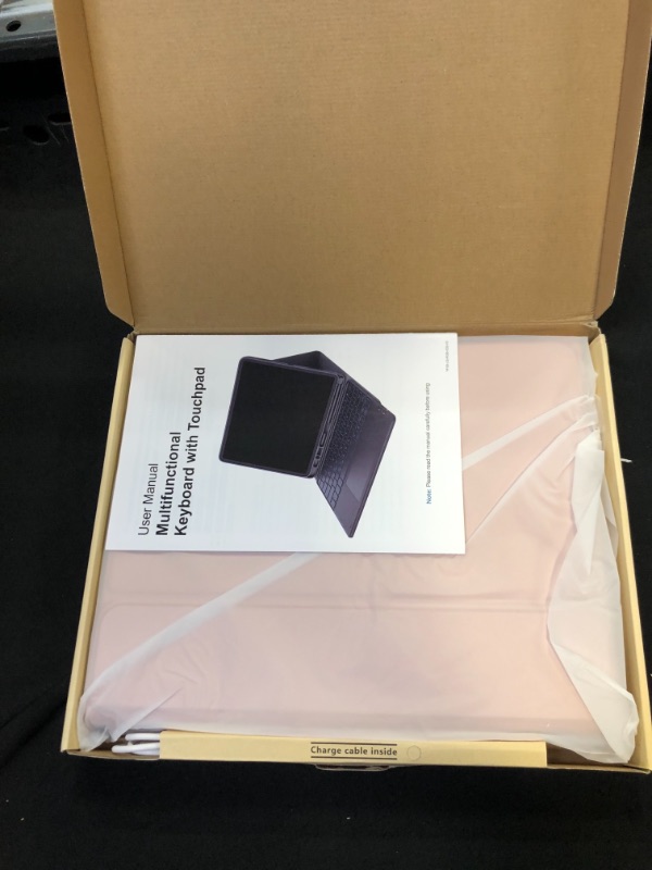 Photo 1 of GreenLaw iPad Pro 12.9 Case with Keyboard, 7 Color Backlit, Stain Resistant Cover with Pencil Holder, 2-Devices Connection for iPad Pro 12.9 inch 6th, 5th, 4th Gen, Blush Gold Y Series for iPad Pro 12.9 Blush Gold