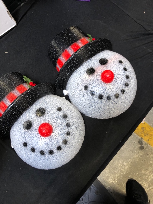 Photo 2 of 2 Pack Christmas Porch Light Covers,Christmas Snowman Porch Garage Door Light Covers,Outdoor Snowman Decorations Light Covers for Porch Lights, Garage, Christmas Decoration
