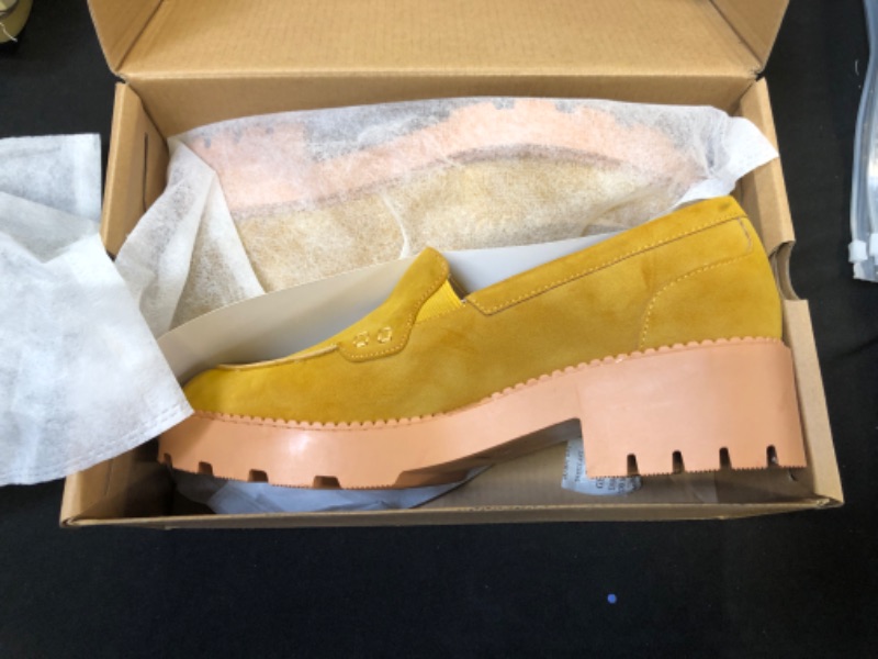 Photo 1 of Coutgo Womens Platform Chunky Loafer Vintage Suede Classic Slip On Flat Oxford Shoes
Size;8.5