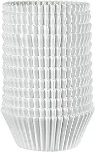 Photo 1 of  Standard Size White Cupcake Liners, Food Grade & Grease-Proof, Baking Cups
