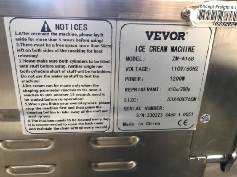 Photo 1 of A168 countertop Soft Ice Cream Maker MACHINE With 2+1 Flavors
