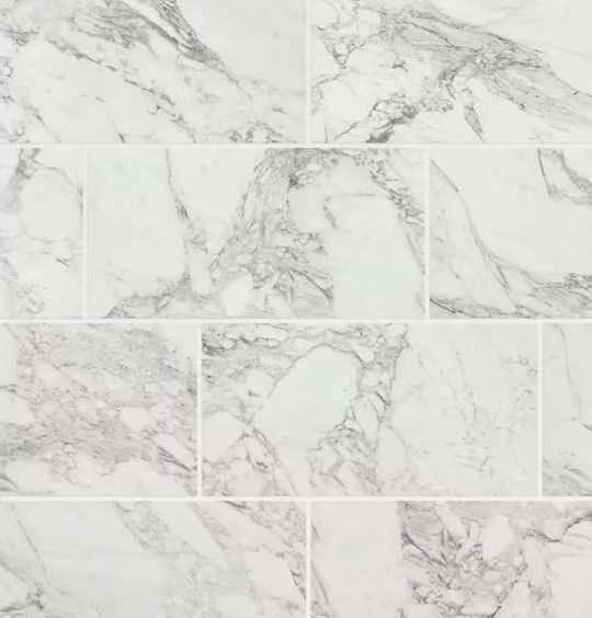 Photo 1 of 24 Boxes of; EpicClean Milton Arabescato Marble 12 in. x 24 in. Glazed Porcelain Floor and Wall Tile (15.6 sq. ft./Case)
