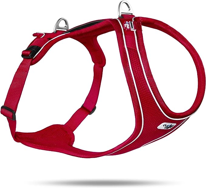 Photo 1 of Curli Belka Comfort Dog Harness Custom-Fit Big Dog Harnesses Adjustable Step-in Choke-Free Reflective Vest for Larger Dogs Red S
