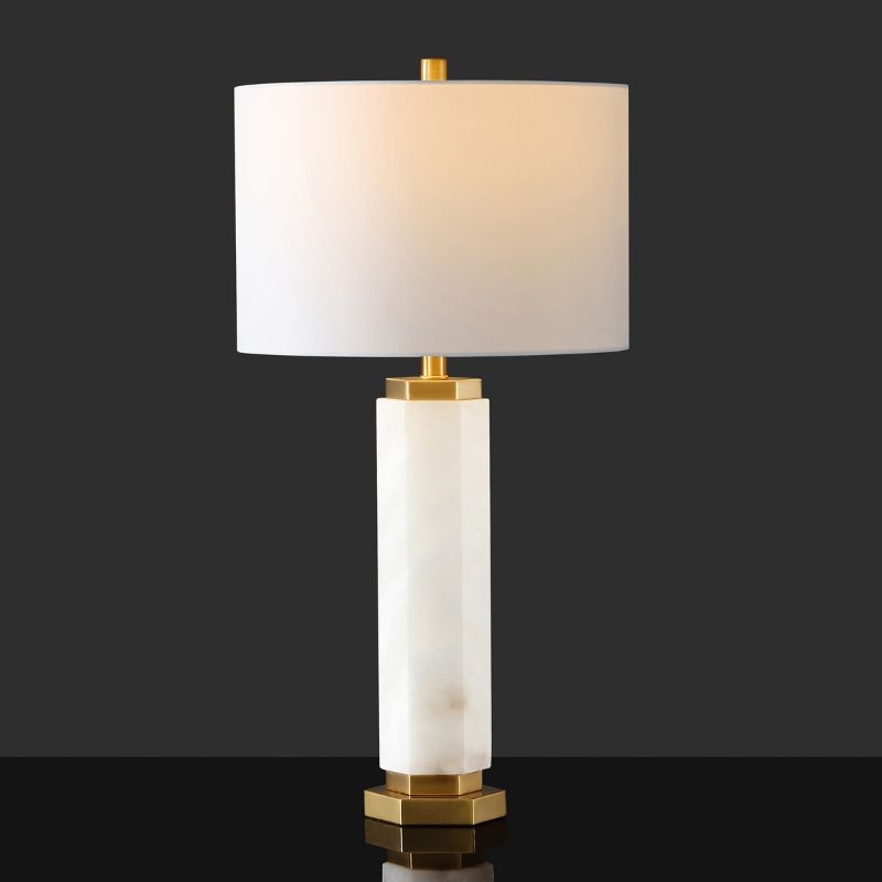 Photo 1 of CTL1031A Lynsey Alabaster Table Lamp, Gold & White
OPEN BOX 