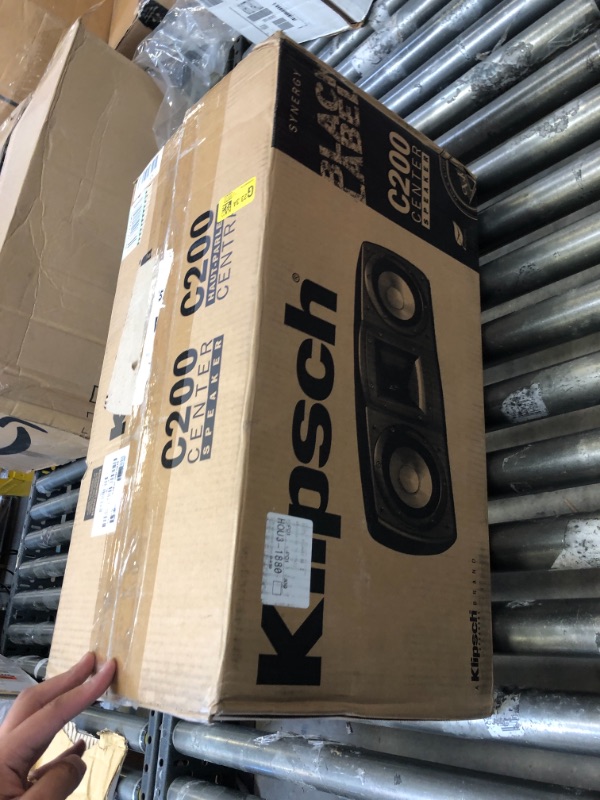 Photo 2 of Klipsch Synergy Black Label C-200 Center Channel Speaker for Crystal-Clear Dialogue and Vocals with Proprietary Horn Technology, Dual 5.25” High-Output Woofers, and Dynamic 1” Tweeter in Black