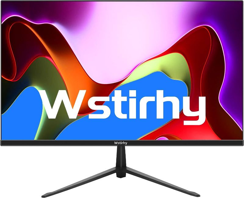 Photo 1 of Wstirhy 24 inch PC Monitor, LED Monitor with Full HD (1920 x 1080) 75Hz 5MS 95% sRGB IPS Panel, Zero Frame Monitor Desk Monitor 