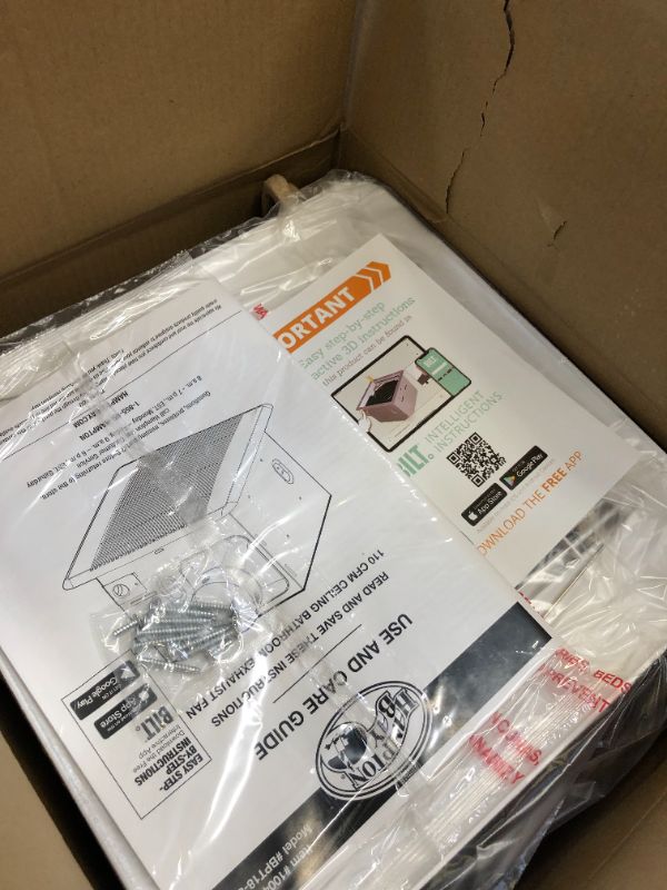 Photo 1 of 110 CFM Ceiling Mount Roomside Installation Quick Connect Bathroom Exhaust Fan