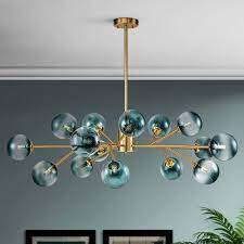 Photo 1 of * used item * incomplete *
15-Light Modern Sputnik Branch Cluster Glass Globe Bubble Chandelier