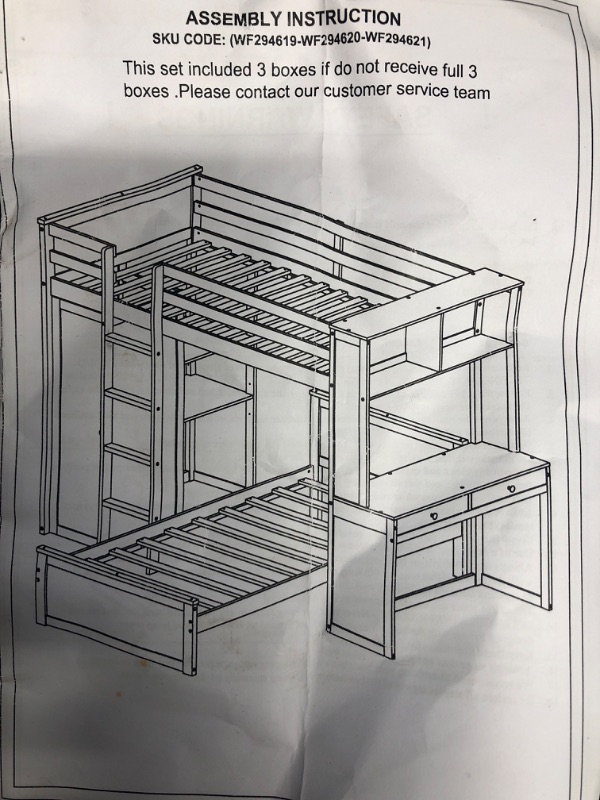 Photo 5 of [READ NOTES]
harper and bright twin over full bunk bed WITH STORAGE