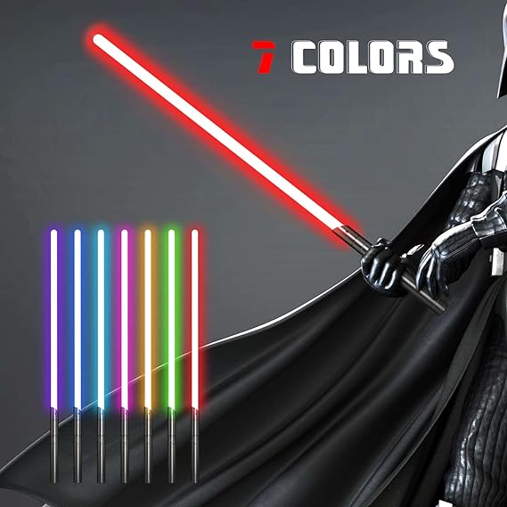 Photo 3 of Lightsaber Black/Silver Rechargeable RGB 7 Color Metal Hilt Dueling