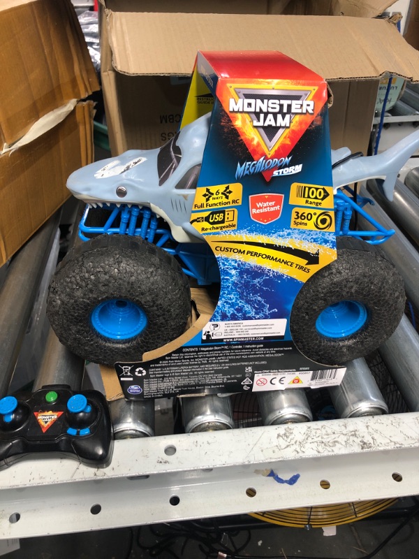 Photo 2 of **SEE NOTES Monster Jam, Official Megalodon Storm All-Terrain Remote Control Monster Truck Toy Vehicle, 1:15 Scale All-terrain: 