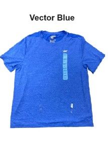 Photo 1 of 5 BLUE Reebok Men's Short Sleeve Speedwick Tech Style Active Tee MEDIUM