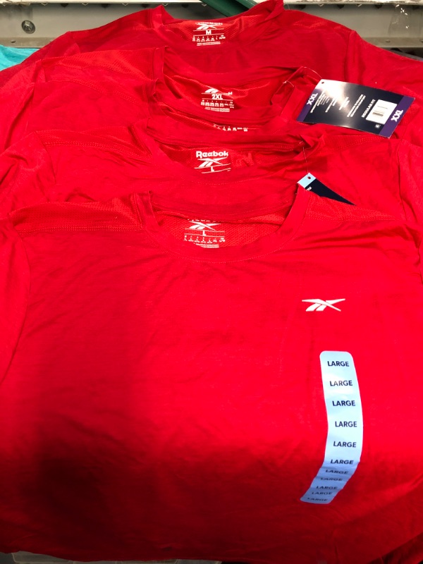 Photo 2 of 5 variety sizes m-xxl RED Reebok Men's Short Sleeve Speedwick Tech Style Active Tee