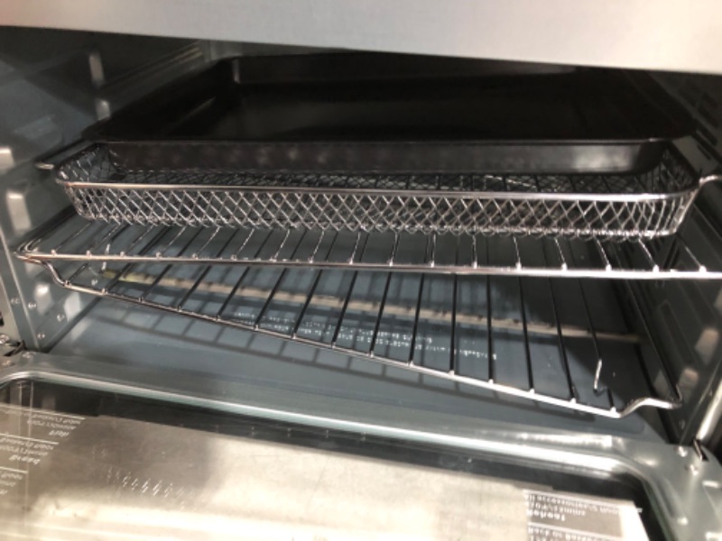 Photo 7 of **DAMAGE**SEE NOTES**
WHALL Toaster Oven Air Fryer, Max XL Large 30-Quart Smart Oven,11-in-1 Toaster Oven Countertop with Steam Function,12-inch Pizza,6 slices of Toast, 4 Accessories Included, Stainless Steel /1700W/BLACK