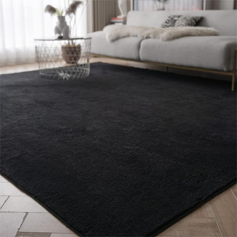 Photo 1 of **SEE NOTES**
LIVEBOX Large Fluffy Area Rug 8x10 Feet, Black