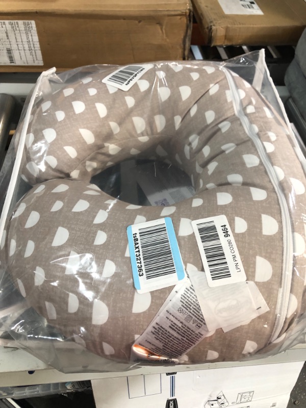 Photo 2 of Boppy Nursing Pillow and Positioner - Original | Tan Pebbles | Breastfeeding, Bottle Feeding, 