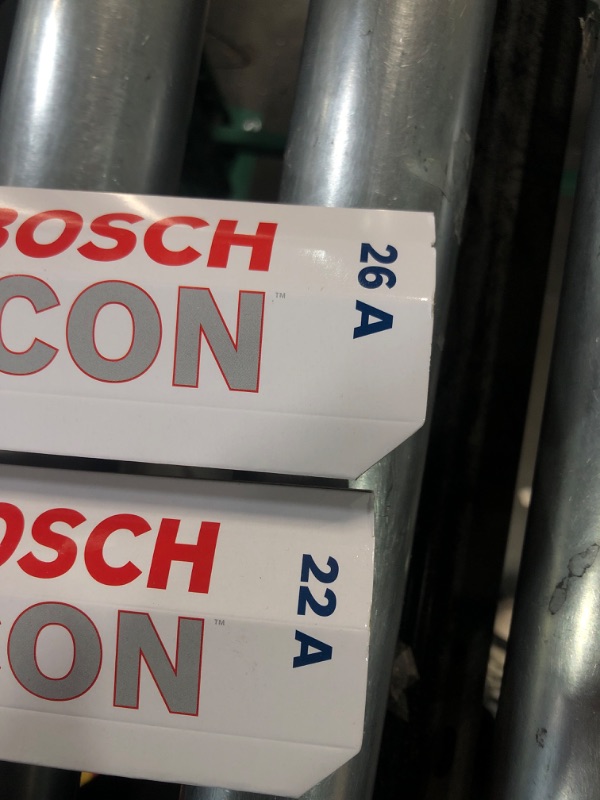 Photo 3 of Bosch ICON Wiper Blades 26A22A (Set of 2) Fits Acura: 11-06 CSX, Honda: 15-10 Civic, 05-19 Odyssey, Lexus: 15-07 RX350, Toyota: 16-09 Venza +More, Up to 40% Longer Life, Frustration Free Packaging 26A and 22A Frustration Free Combo