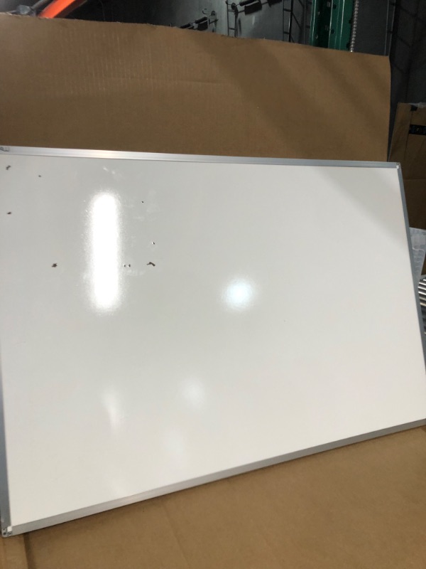 Photo 2 of Mead Whiteboard, White Board, Dry Erase Board, 3' x 2', Silver Aluminum Frame (85356)