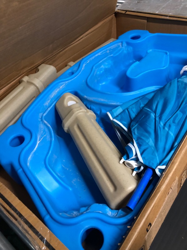 Photo 1 of **SEE NOTES** Step2 Cascading Cove Sand & Water Table with Umbrella Blue 