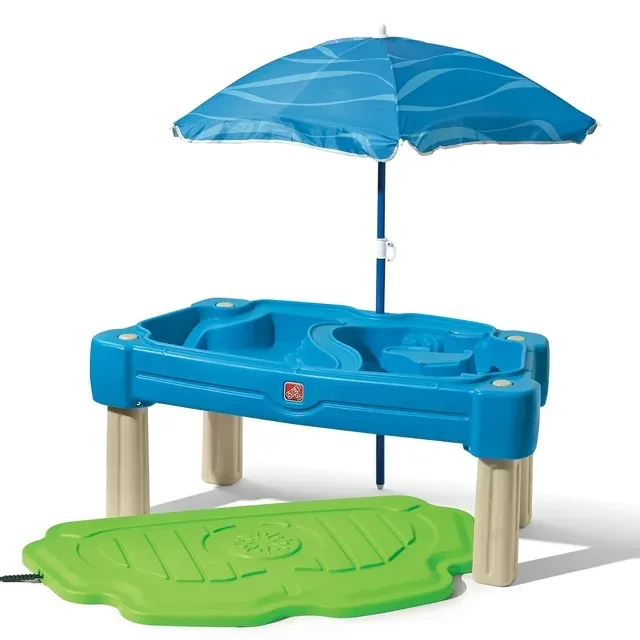 Photo 1 of **SEE NOTES** Step2 Cascading Cove Sand & Water Table with Umbrella Blue 