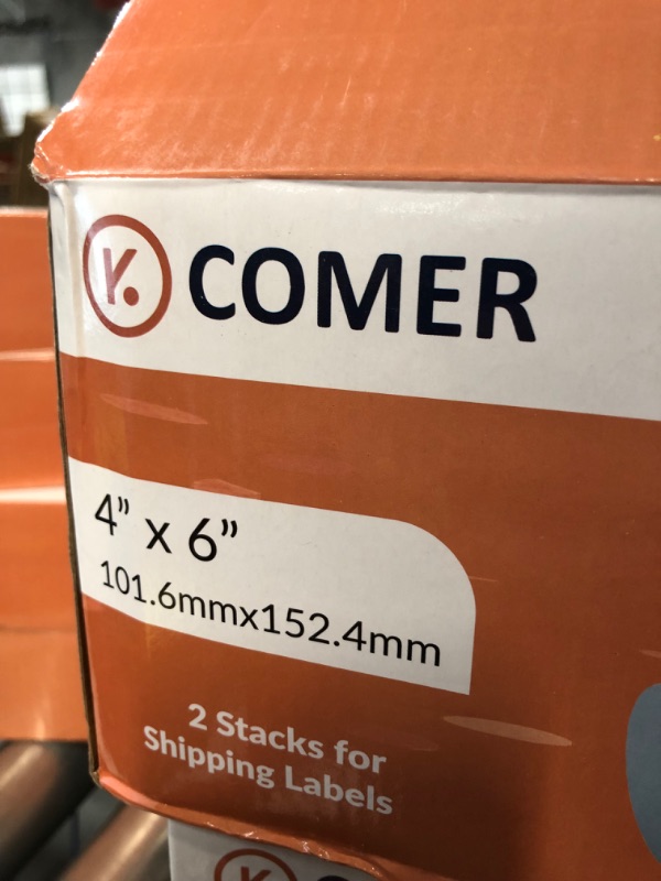 Photo 3 of K Comer 4x6 Thermal Shipping Labels (2 Rolls, 700 Printer Labels) Stickers Printable,Waterproof,Self Adhesive,Mailing Address Labels for Packages Compatible with K Comer MUNBYN, Rollo, Zebra