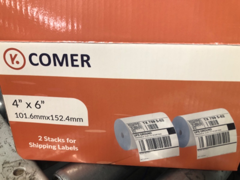 Photo 2 of K Comer 4x6 Thermal Shipping Labels (2 Stacks, 1000 Printer Labels) Stickers