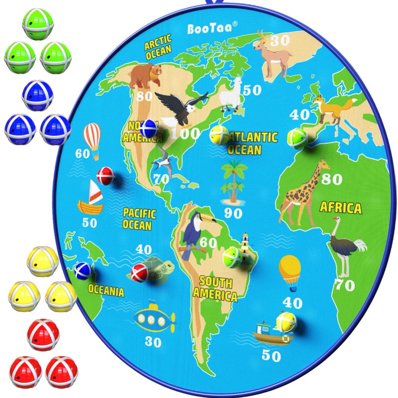 Photo 1 of BooTaa 29" Large Dart Board for Kids - Earth America