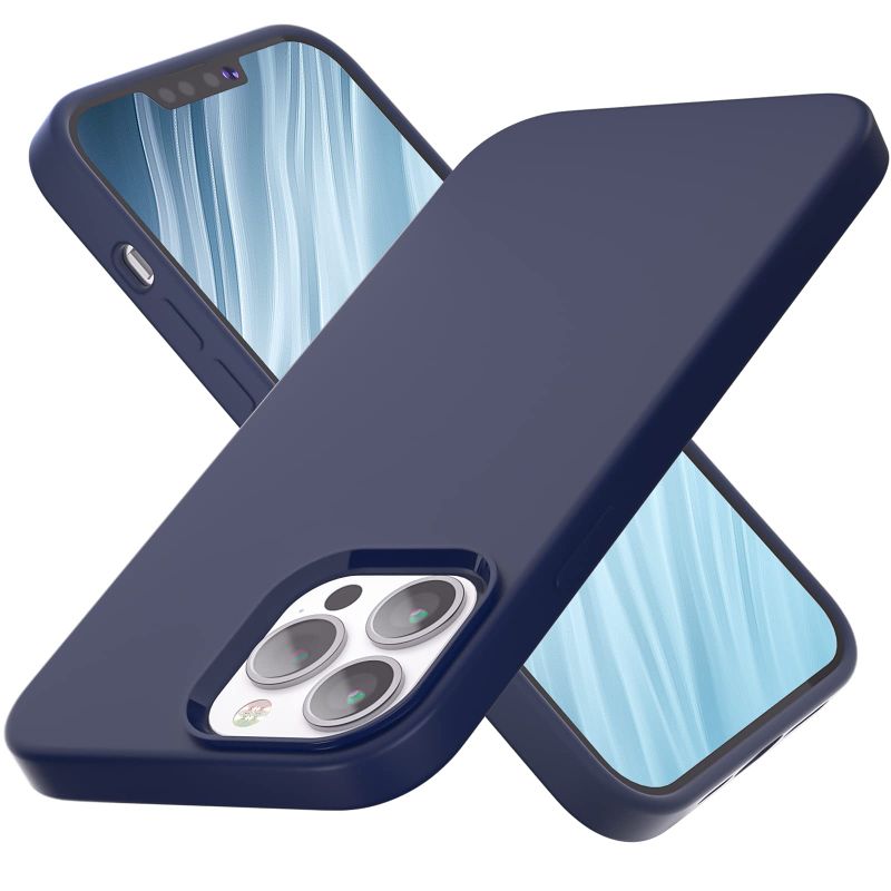 Photo 1 of (2x) Case for iPhone 13 Pro Max Case, Silicone Slim Shockproof Phone Case Cover with iPhone Pro Max 6.7 inch, Navy Blue
