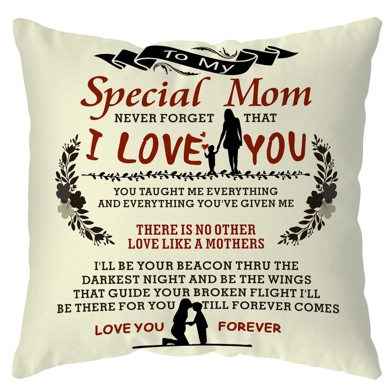 Photo 1 of (2x) RioGree Mothers Day Mom Gifts for Mom Grandma Wife from Daughter Son Husband - Mom Pillow Cover 18x18 Inch - Mother’s Christmas,Birthday, Anniversary Presents Ideas Cushion Cases for Women Her