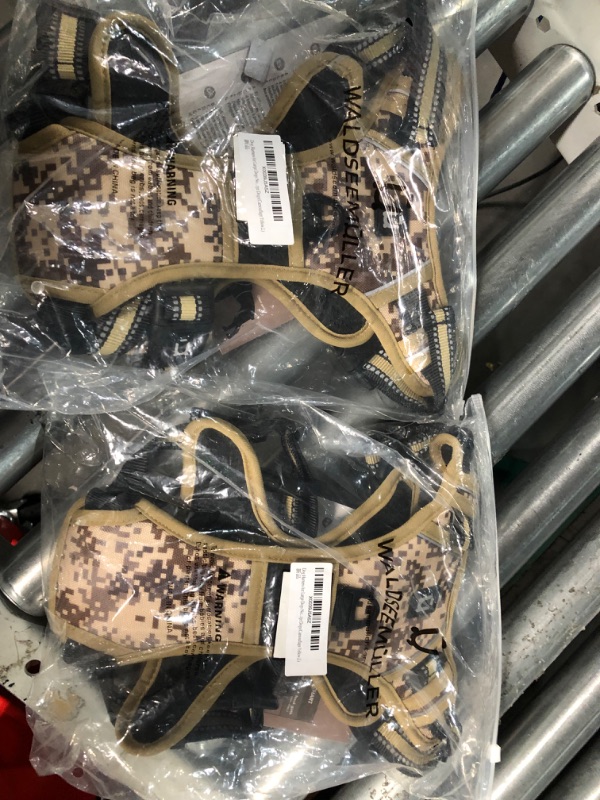 Photo 4 of (2x) Dog Harness for Large Dogs No Pull Waldseemüller Dogs Harness with Handle Dogs Reflective Harness - Camouflage yellow