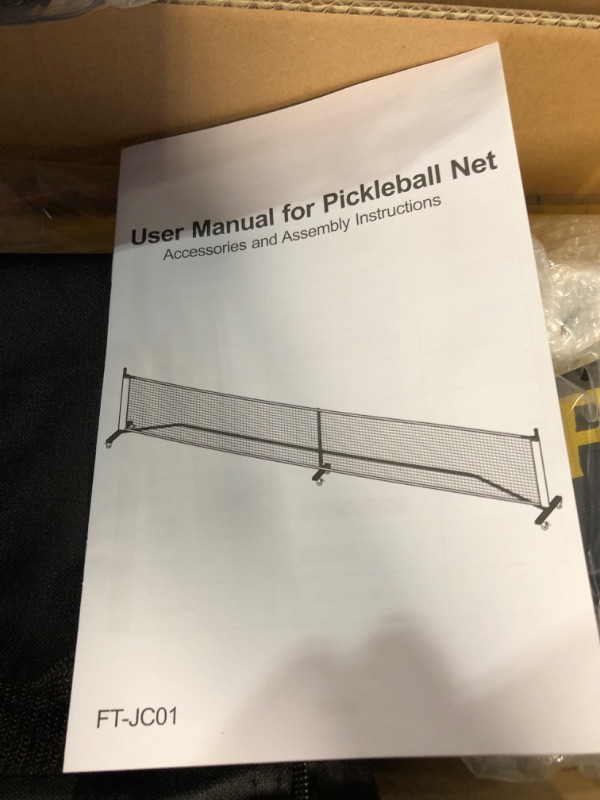 Photo 2 of Fostoy Portable Pickleball Net with Wheels, Regulation Size 22 FT & Half Court 11 FT, 18-Ply PE Nets, Steady Metal Frame for All-Weather Resistant Play in Backyards, Driveways, and Garages