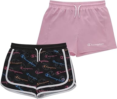 Photo 1 of Champion Girls 2-Pack AOP Script Lightweight and Stylish Woven Short with Drawco 7\8
